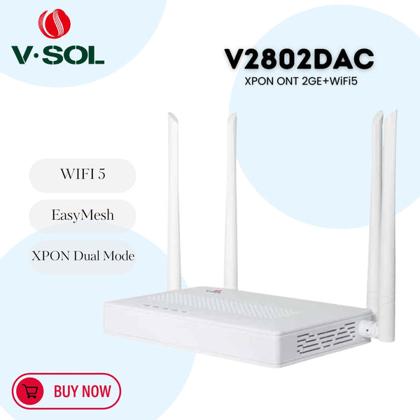 VSOL V2802DAC XPON ONT 2GE+WiFi5