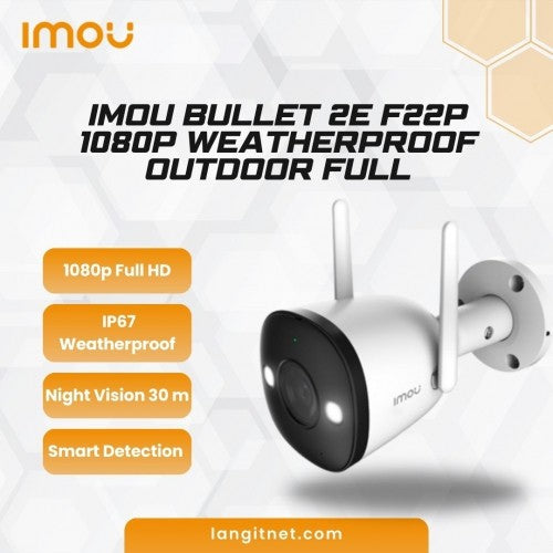IMOU BULLET 2E F22P 1080P WEATHERPROOF OUTDOOR FULL COLOR